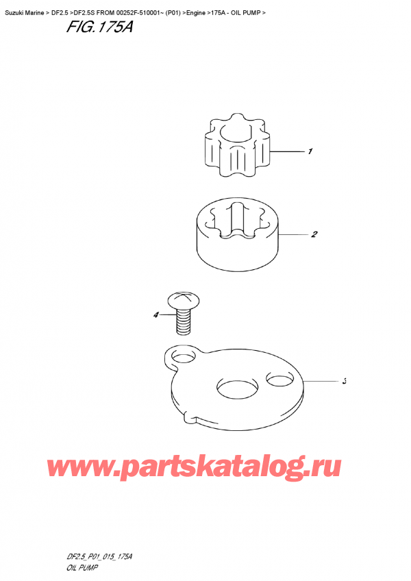  , , Suzuki DF2.5S FROM 00252F-510001~ (P01)  2015 , Oil  Pump