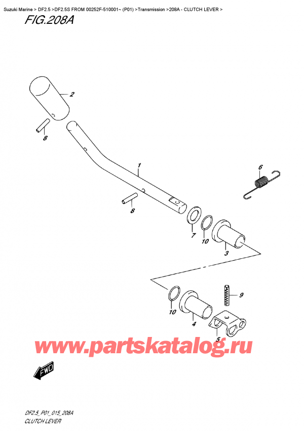 ,    , Suzuki DF2.5S FROM 00252F-510001~ (P01)  2015 , Clutch Lever