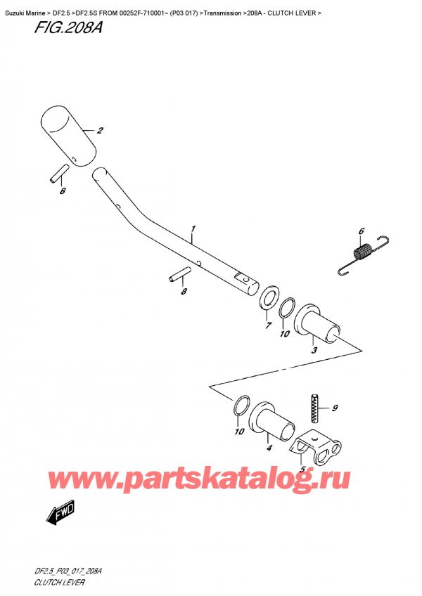  ,    ,  DF2.5S  FROM 00252F-710001~ (P03 017)   2017 , Clutch Lever