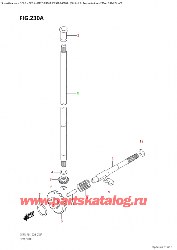   ,   , SUZUKI Suzuki DF2.5 S / L FROM 00252F-040001~  (P01)  ,   