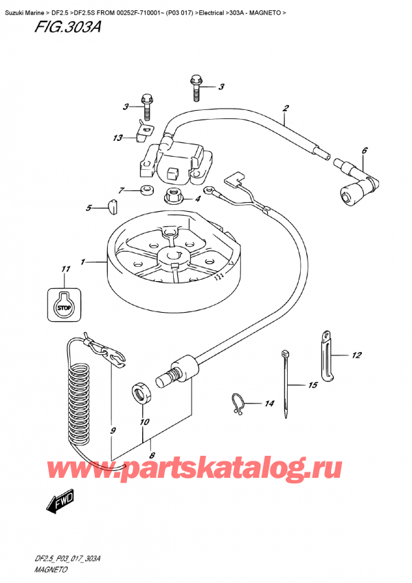  ,   , SUZUKI DF2.5S  FROM 00252F-710001~ (P03 017)   2017 ,  - Magneto