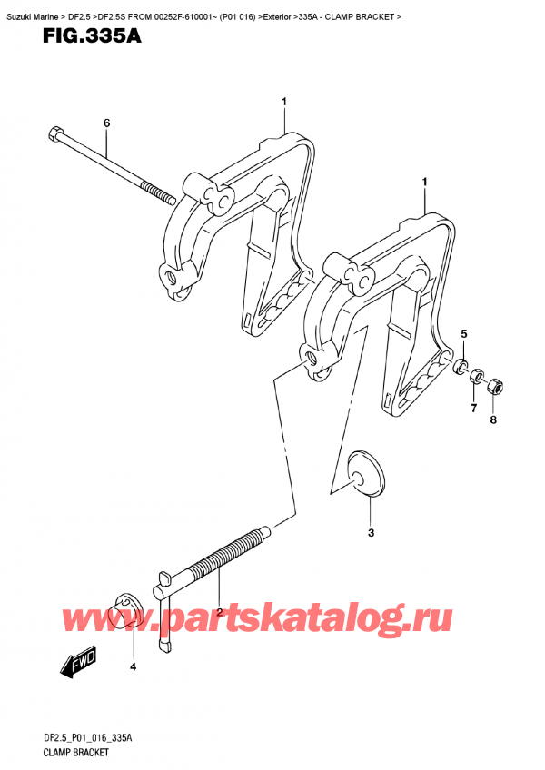  ,   ,  DF2.5S FROM 00252F-610001~ (P01 016) ,   / Clamp Bracket