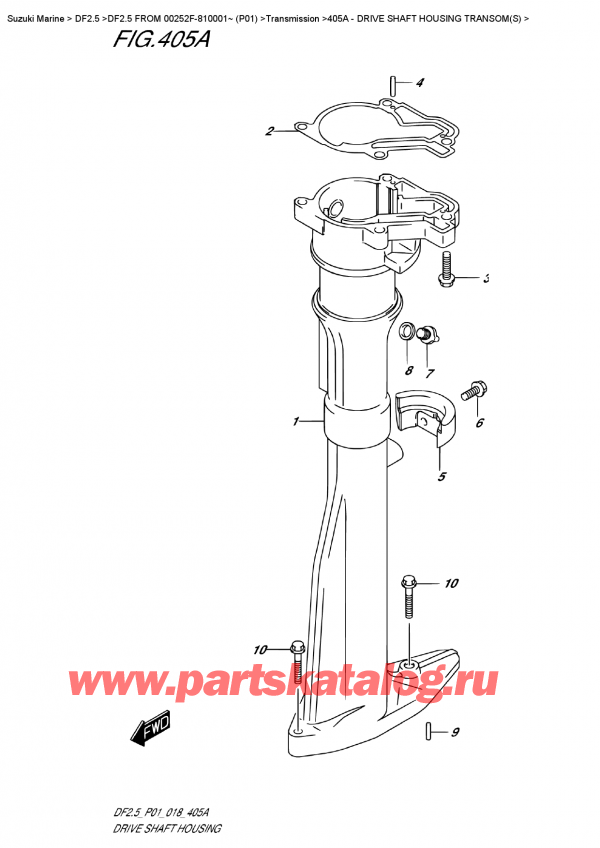 ,  , Suzuki DF2.5 S FROM 00252F-810001~ (P01)  2018 ,    Transom (S)