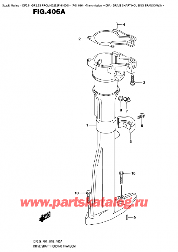  ,    , Suzuki DF2.5S FROM 00252F-610001~ (P01 016) ,    Transom (S)