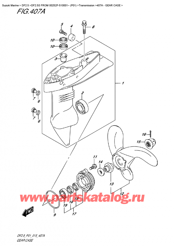 , ,  DF2.5S FROM 00252F-510001~ (P01), Gear Case