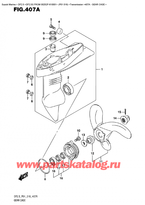  ,   , Suzuki DF2.5S FROM 00252F-610001~ (P01 016)   2016 ,   