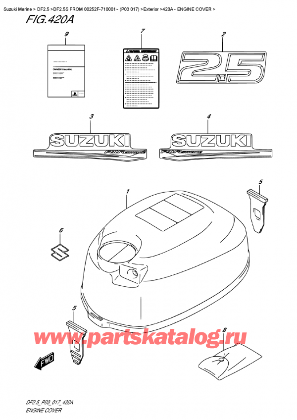 ,   , Suzuki DF2.5S  FROM 00252F-710001~ (P03 017)   2017 ,   ()
