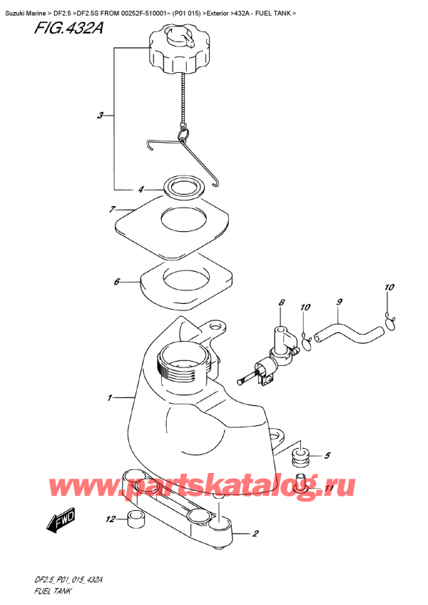 �������������, �� ��������� ���������, SUZUKI DF2.5S FROM 00252F-510001~ (P01 015) , ��������� ���