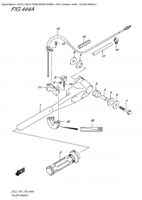 444A  -  Tiller  Handle (444A - )