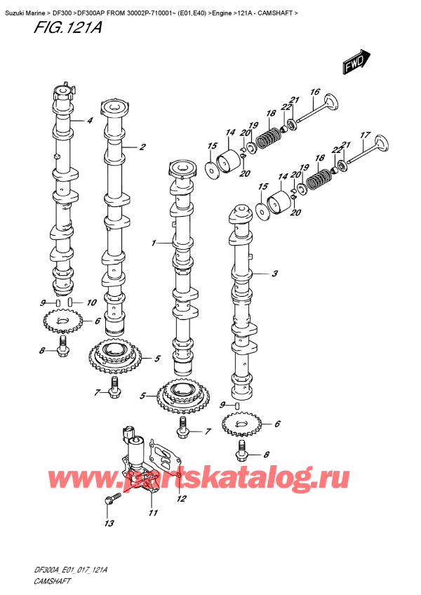 ��������� ������������ ��������, �� �������� �����, SUZUKI DF300AP X/XX FROM 30002P-710001~ (E01)  , ����������������� ���