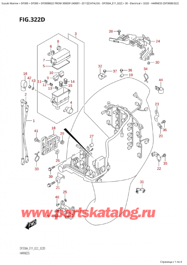 ,    , Suzuki Suzuki DF300B TX / TXX FROM 30003F-240001~  (E11 022), Harness  (Df300B:022)