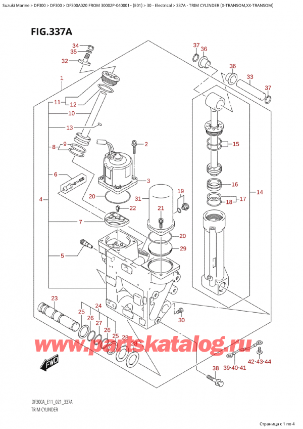 ,    , Suzuki Suzuki DF300AP X / XX FROM 30002P-040001~  (E01 020),   (XTransom, XxTransom)