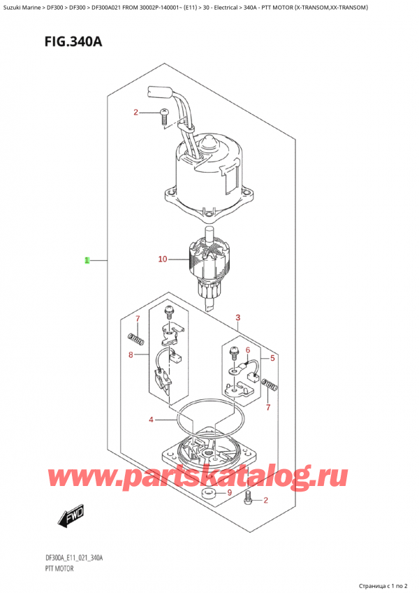 ,   , SUZUKI Suzuki DF300AP X/XX FROM 30002P-140001~  (E11 021),   (XTransom, XxTransom) - Ptt  Motor  (XTransom,XxTransom)