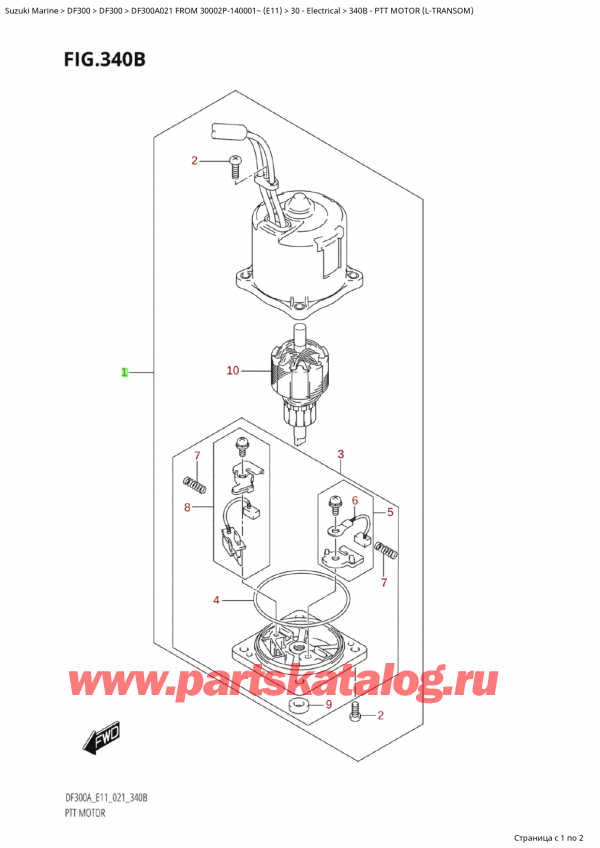 ,  , SUZUKI Suzuki DF300AP X/XX FROM 30002P-140001~  (E11 021),   (LTransom)