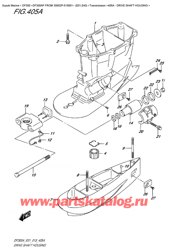   ,   , SUZUKI DF300AP X / XX FROM 30002P-510001~ (E01)  2015 ,   