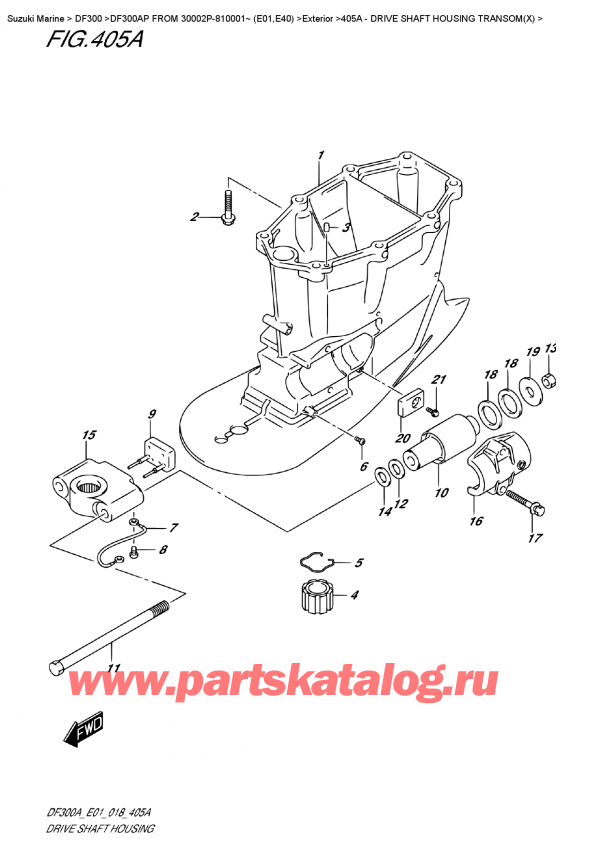  ,   , Suzuki DF300AP X/XX FROM 30002P-810001~ (E01),    Transom (X)