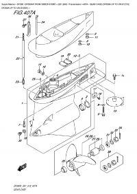 407A - Gear Case (Df300A Up To Vin.612132, (407A -    (Df300A  To Vin.612132,)