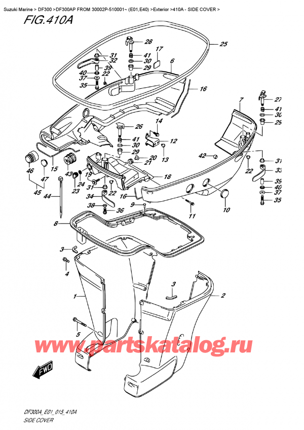 ,   , Suzuki DF300AP X / XX FROM 30002P-510001~ (E01)  2015 ,  