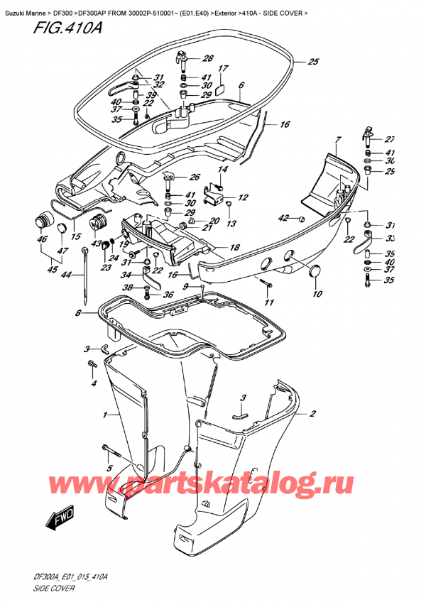 ,   , SUZUKI DF300AP X / XX FROM 30002P-510001~ (E01)  2015 ,  