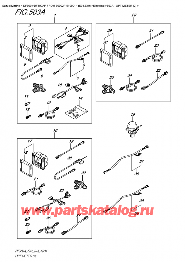  ,   , Suzuki DF300AP X / XX FROM 30002P-510001~ (E01), :  (2) - Opt:meter  (2)