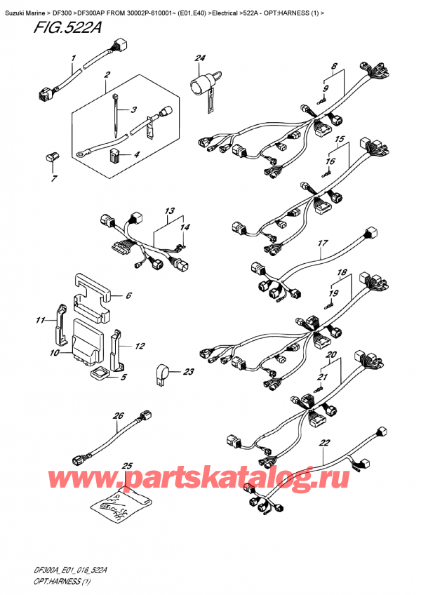 ��������, �� ��������� �������� ���������, Suzuki DF300AP FROM 30002P-610001~ (E01,E40)  ������ 2016 ����, �����: ���� �������� (1)