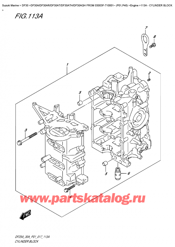   ,   ,  DF30A RS / RL FROM 03003F-710001~ (P01) , Cylinder  Block