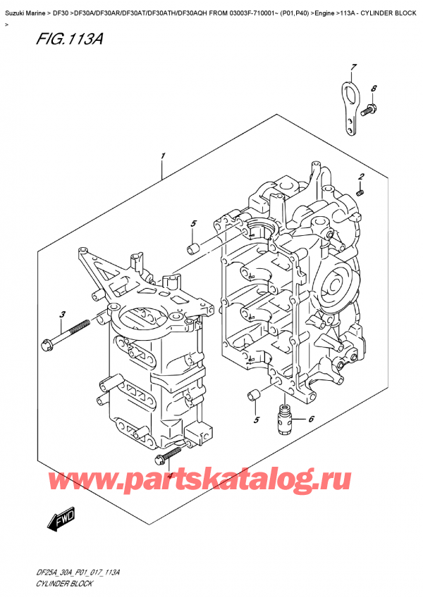  ,  , Suzuki DF30A TS / TL FROM 03003F-710001~ (P01) , Cylinder  Block