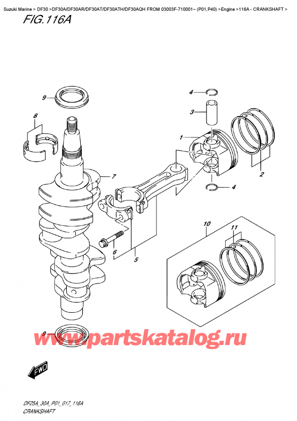 ������ ������������ ��������, �� ��������� ���������, Suzuki DF30A S FROM 03003F-710001~ (P01) , ��������