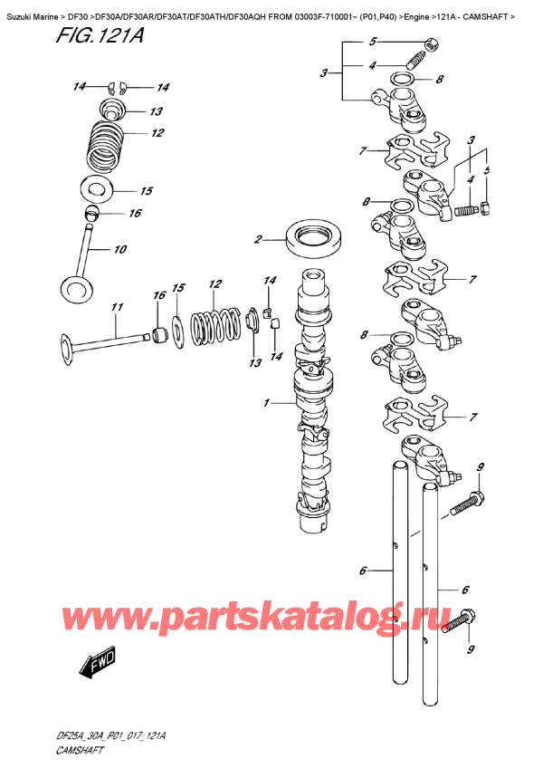 ,   , Suzuki DF30A S FROM 03003F-710001~ (P01) , Camshaft