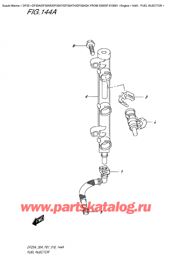  ,   , SUZUKI Suzuki DF30A ATS / ATL FROM  03003F-610001,   / Fuel  Injector