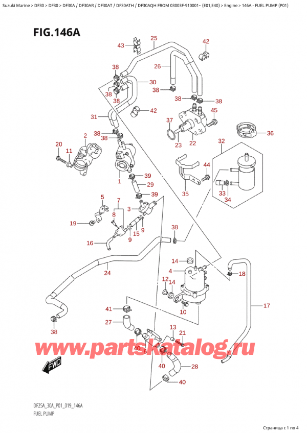  ,   , SUZUKI Suzuki DF30A RS / RL FROM  03003F-910001~ (E01) - 2019  2019 ,   (P01) / Fuel Pump  (P01)