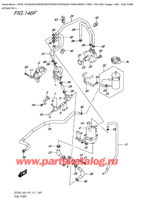  ,   , Suzuki DF30A RS / RL FROM 03003F-710001~ (P01)   2017 , Fuel  Pump  (Df30Ar  P01)