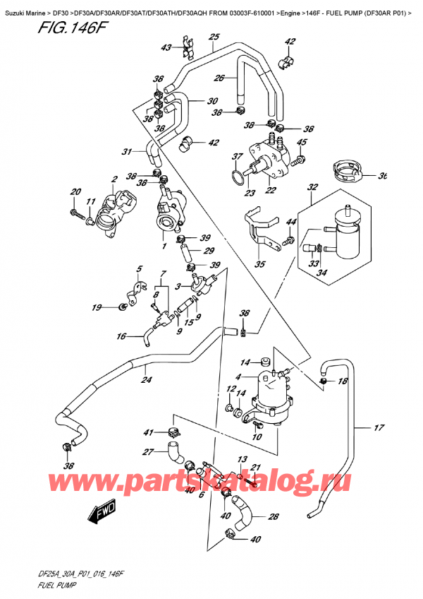   ,   , SUZUKI DF30A ARS / ARL FROM 03003F-610001 P01 2016  2016 ,   (Df30Ar P01) - Fuel  Pump  (Df30Ar  P01)