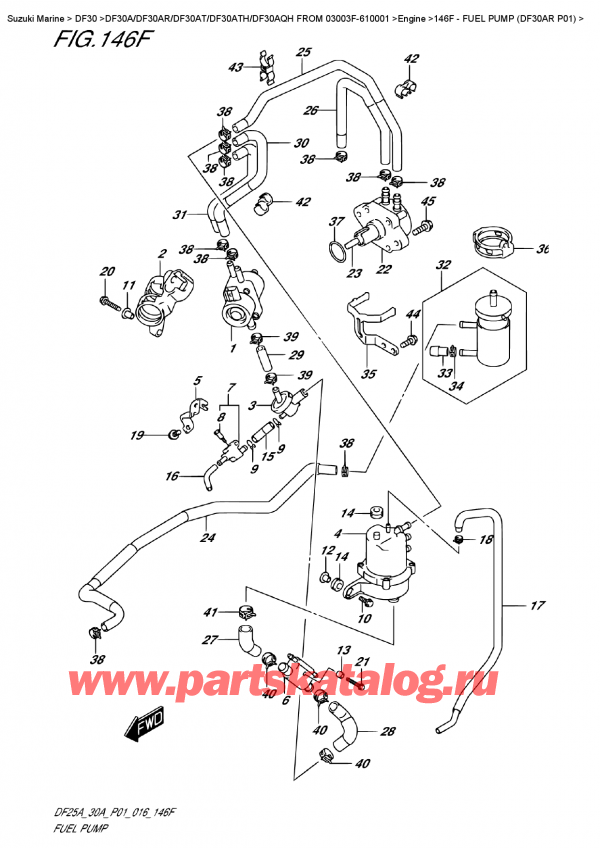  , , SUZUKI DF30A ARS / ARL FROM 03003F-610001 P01 2016, Fuel  Pump  (Df30Ar  P01)