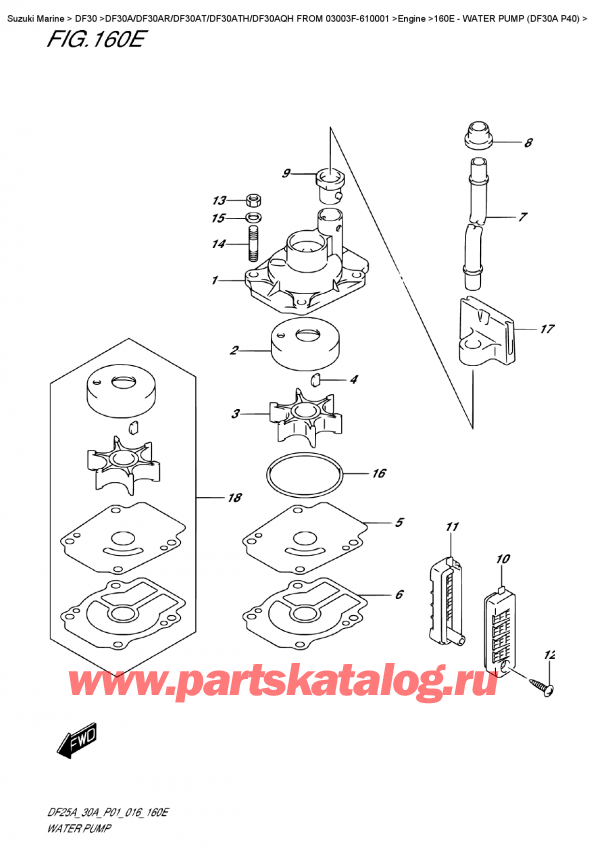  ,   , Suzuki Suzuki DF30A S / L FROM 03003F-610001 (P40) - 2016,   (Df30A P40)