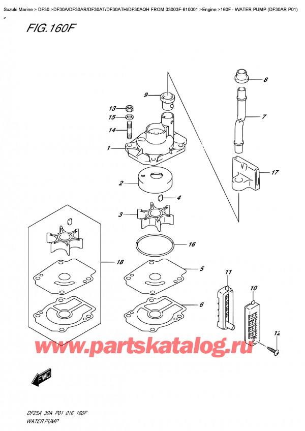  ,   , Suzuki DF30A ARS / ARL FROM 03003F-610001 P01 2016,   (Df30Ar P01)