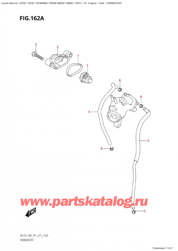  ,  , Suzuki Suzuki DF30A RS / RL FROM 03003F-140001~  (P01 021)  2021 , Thermostat