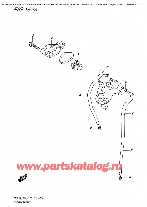  ,   , Suzuki DF30A TS / TL FROM 03003F-710001~ (P01)   2017 ,  - Thermostat