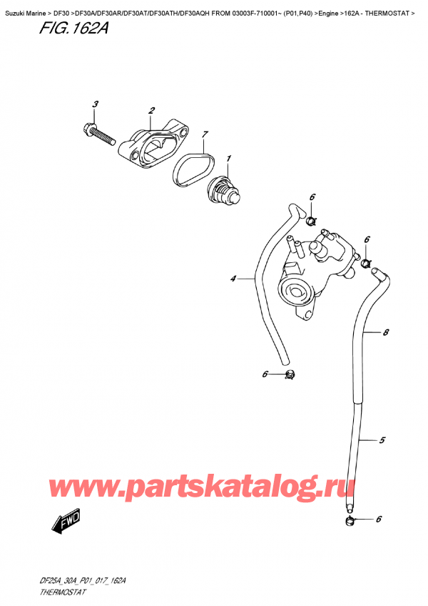 ,   , Suzuki DF30A TS / TL FROM 03003F-710001~ (P01) , Thermostat - 