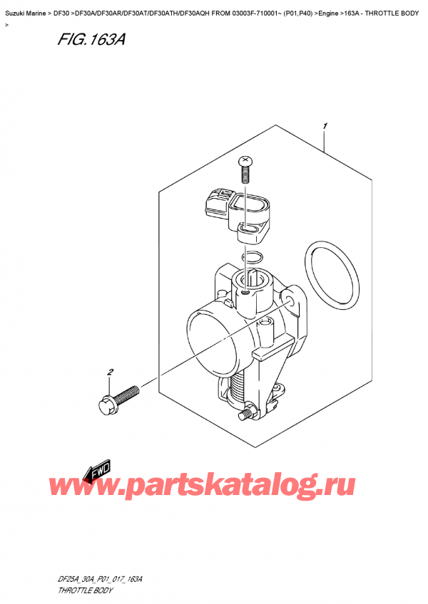 ,   ,  DF30A RS / RL FROM 03003F-710001~ (P01) ,   / Throttle Body