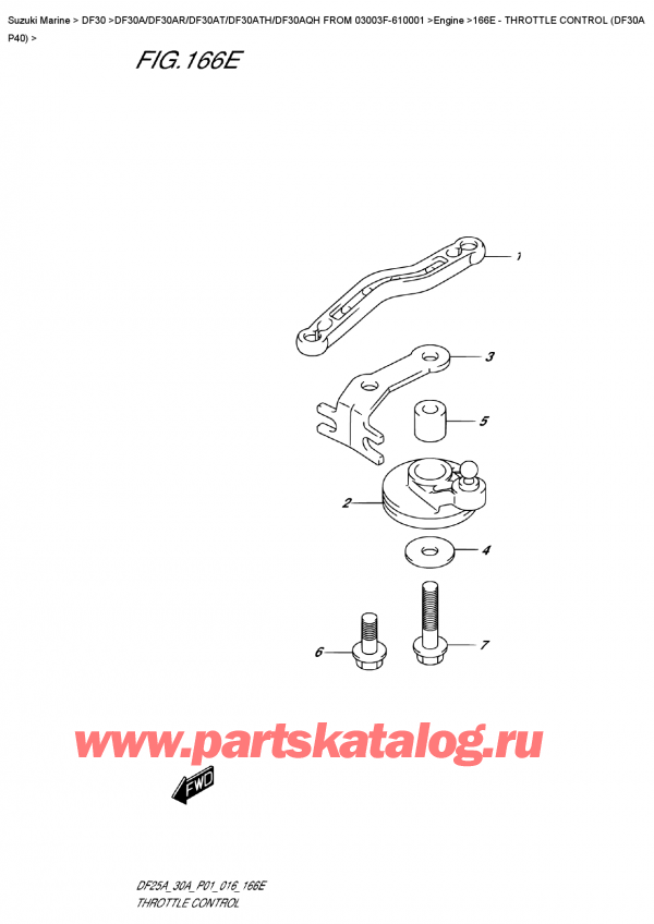  ,  , Suzuki Suzuki DF30A S / L FROM 03003F-610001 (P40) - 2016, Throttle  Control  (Df30A  P40)