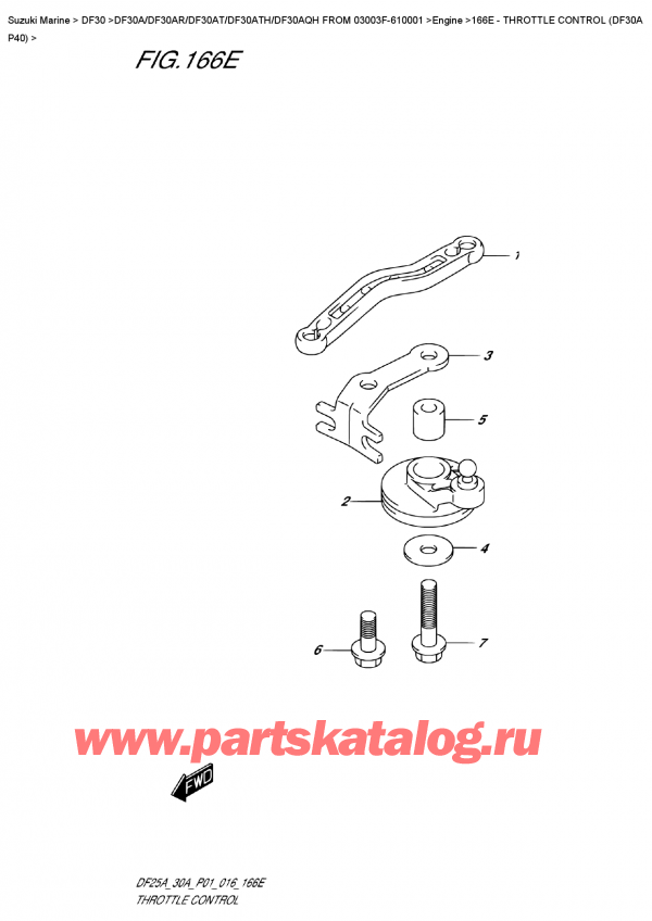   ,    , SUZUKI Suzuki DF30A S / L FROM 03003F-610001 (P40) - 2016  2016 ,   (Df30A P40) - Throttle  Control  (Df30A  P40)