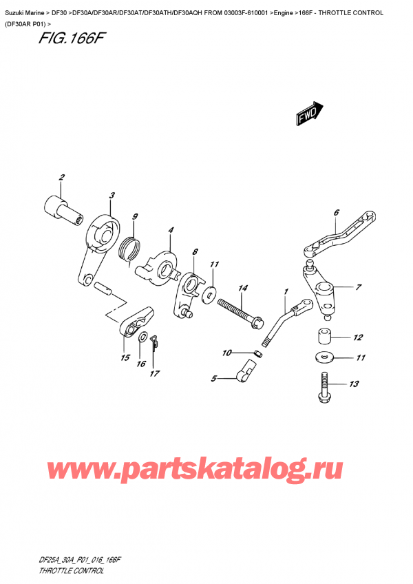   , , SUZUKI DF30A ARS / ARL FROM 03003F-610001 P01 2016  2016 ,   (Df30Ar P01) - Throttle  Control  (Df30Ar  P01)