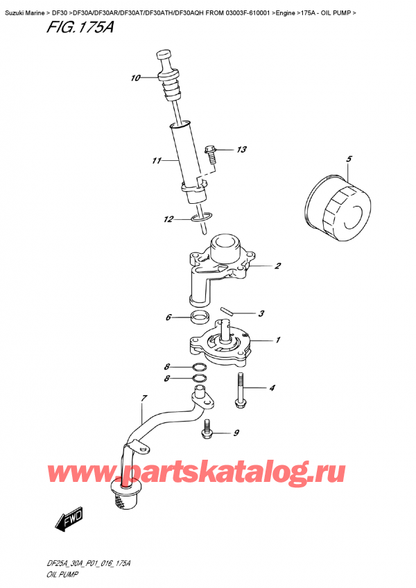 ,   , Suzuki DF30A ARS / ARL FROM 03003F-610001 P01 2016  2016 , Oil  Pump