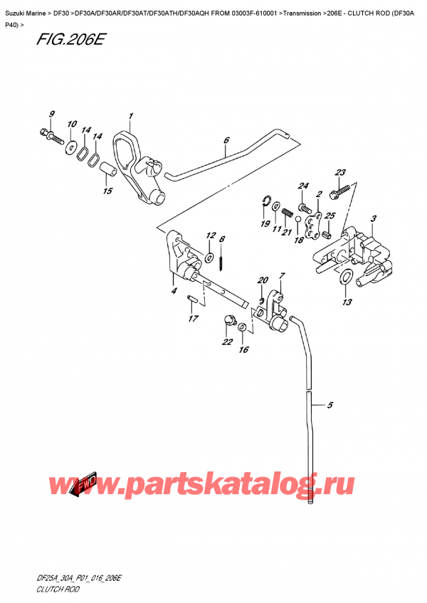  ,   , Suzuki Suzuki DF30A S / L FROM 03003F-610001 (P40) - 2016  2016 ,   (Df30A P40)