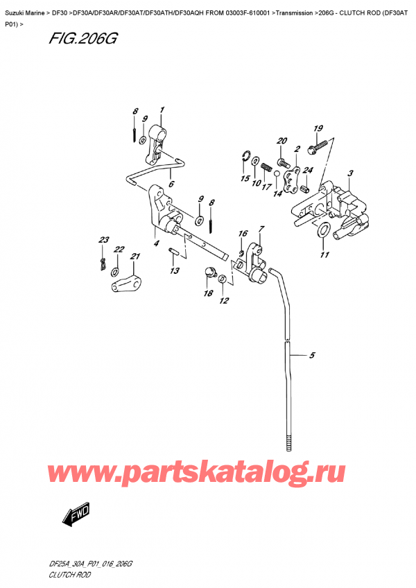 ������������ ��������, �� ��������� �������� �����, ������ Suzuki DF30A ATS / ATL FROM  03003F-610001, ���� ��������� (Df30At P01)