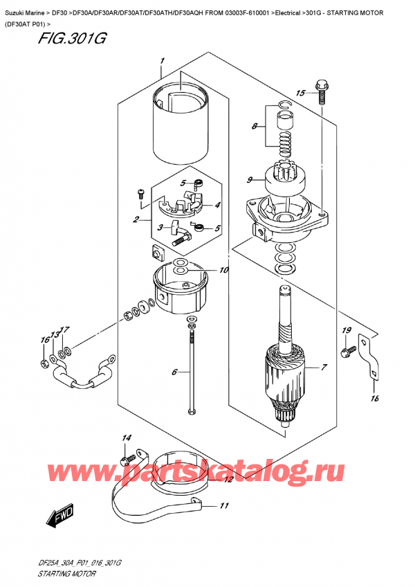  ,    , Suzuki Suzuki DF30A ATS / ATL FROM  03003F-610001, Starting  Motor  (Df30At  P01)