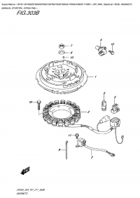 303B  -  Magneto  (Manual  Starter)  (Df30A P40) (303B -  ( ) (Df30A P40))