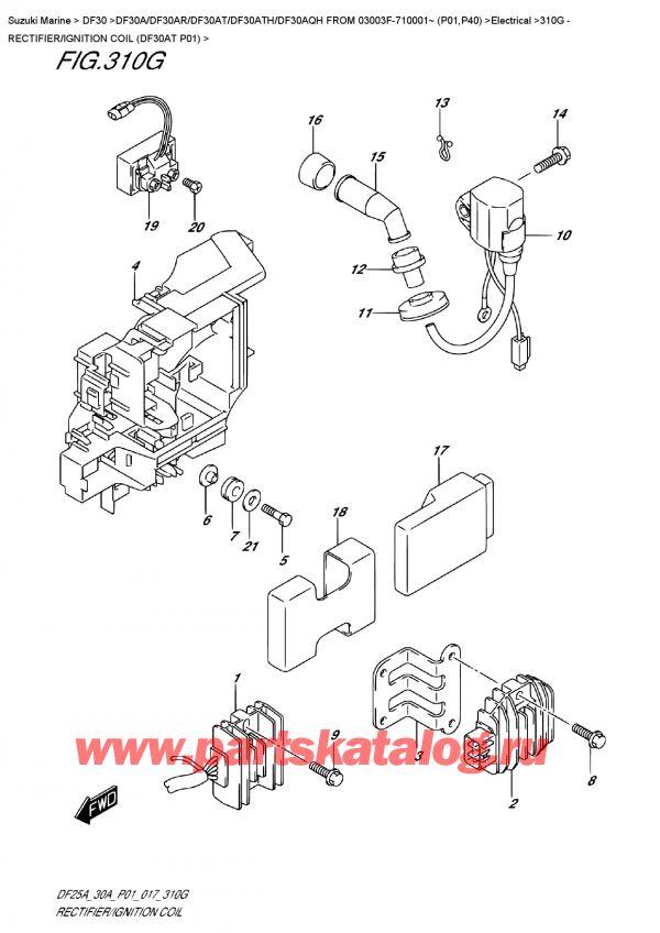   ,    , SUZUKI DF30A TS / TL FROM 03003F-710001~ (P01) ,  /   (Df30At P01)