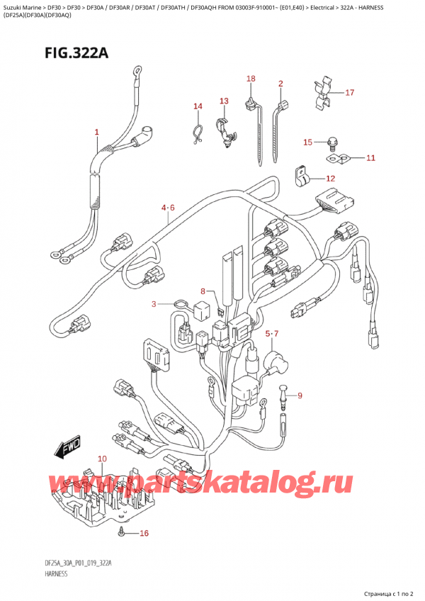������������ ��������, �� ��������� �������� �����, Suzuki Suzuki DF30A S / L 03003F-910001~ (E01 019) ������ 2019 ����, ���� ��������